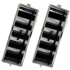 1969 - 1977 Corvette Upper Center Dash Vent Deflectors Pair of 2 Chrome NEW