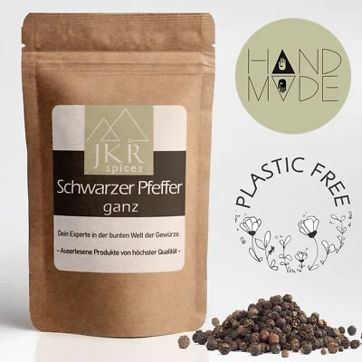 JKR SPICES 1000g pepe nero grani interi grani di pepe macinapepe | senza plastica
