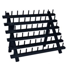 60 Spool Wooden Thread Stand/Rack Organizer for Sewing and Embroidery, Black