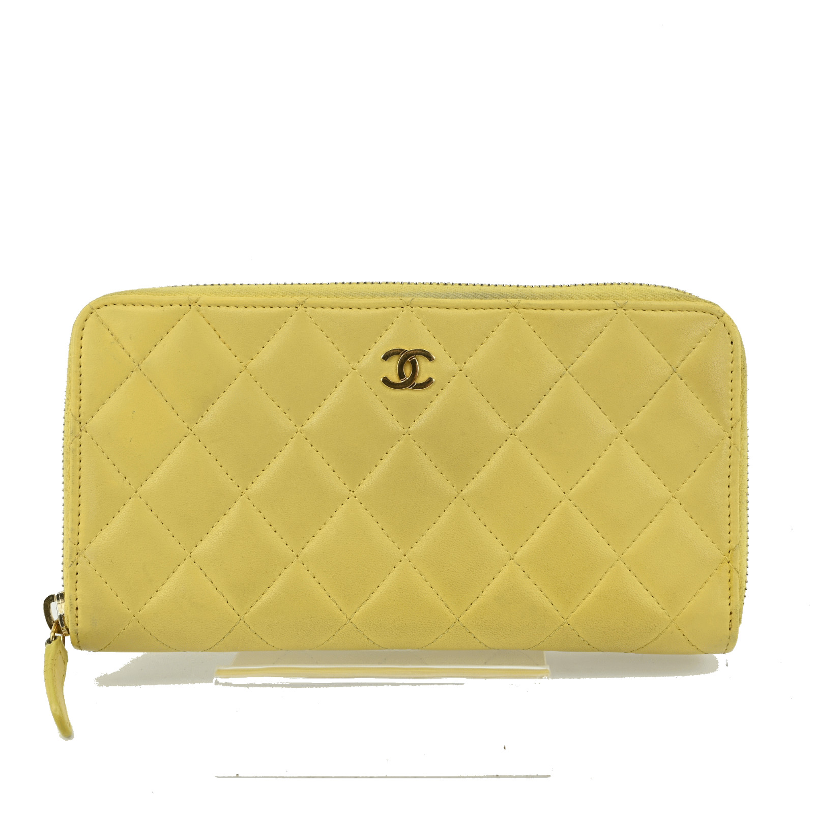 Chanel Matelasse Round Zippy Long Wallet Coco Mark Le… Gem