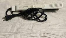 White Vidal Sassoon Electric Flat Iron Straightener VSST2504 Adj Heat Wht Purple