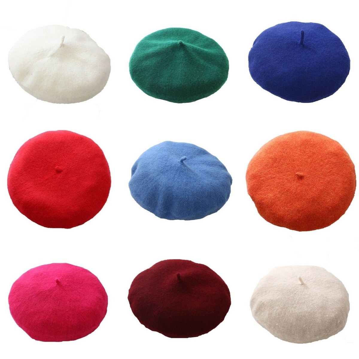 French Beret 100% Australian Wool Top Quality Ladies Plain Fashion