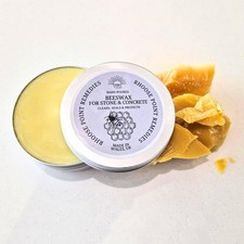 Premium Beeswax Polish for Stone & Concrete 200ml - Cleans, Seals & Protects ...