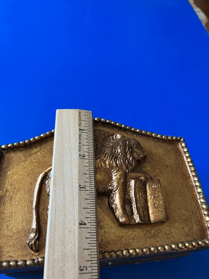 Деревянный держатель для писем St. Mark Lion, бронзовый/золотой цвет - Изображение 3 из 4