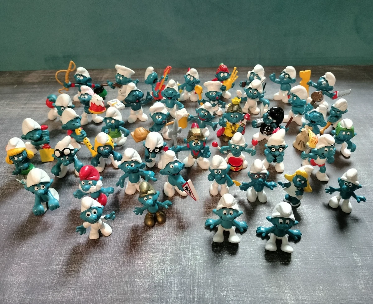 1980年前後　スマーフ ミニフィギュアセット The Smurfs Cartoon & TV Character Action Figures 1980-1989 Time