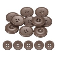 10 StüCk NäHknöPfe,20Mm,4 LöCher,Harz,Rund,BastelknöPfe,Karamellbraun