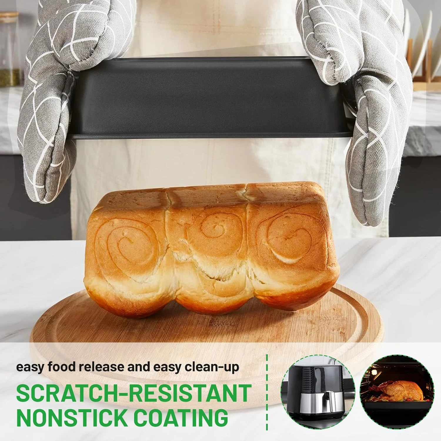 5 Pcs Baking Pans Set Nonstick Sheet Tray Oven Bakeware Supplies Round/Square
Opens in a new window