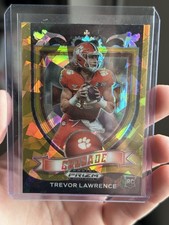 2021 Panini Prizm Draft Picks Crusade Trevor Lawrence #161 Gold Cracked Ice Roo…