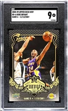 2008-09 Upper Deck MVP #KB-6 Kobe Bryant SGC 9 Los Angeles Lakers 