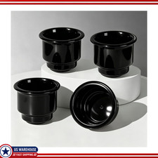 4 Pack Marine Cup Holder Insert Drain Black Boat Cup Holder Pontoon Deck Car 4 Pack Marine Cup Holder Insert Drain Black Boat Cup Holder Pontoon Deck Car