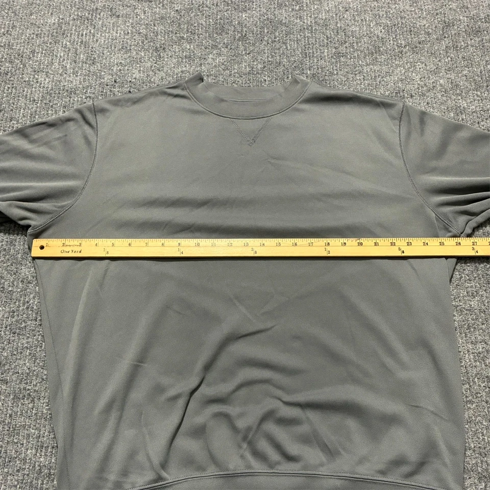 Sudadera Pebble Beach Performance Para Hombre Grande L Gris Cuello Redondo Pullover Activo Foto 4 de 4