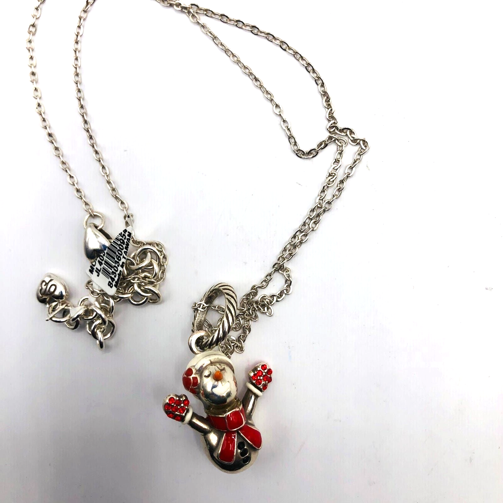 Brighton HAPPY CHRISTMAS SNOWMAN CHARM short necklace   16-18