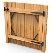 Fence Gate Frame Kit with 8 inch Hinges and Latch, 8 set, Black