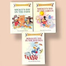 Disney Rhyming Readers Mickey Mouse Donald Duck Farm Circus Kitchen Books Lot