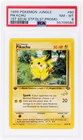 1999 Pokemon Jungle Pikachu 1st Edition W Stamp Duelist Magazine #60 PSA 8