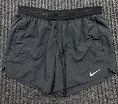 Nike Mens Stride Dri-Fit 5'' 2-in-1 Hybrid Running Shorts Size L Black Reflective