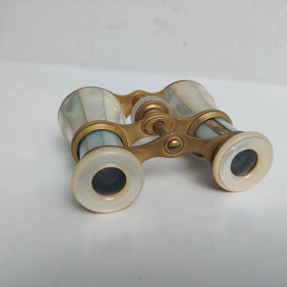 Antikes Opernglas Messing Perlmutt Fernglas - Bild 4 von 4