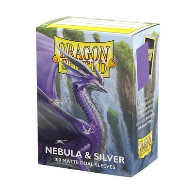 Dragon Shield 100CT Matte Dual Sleeves Nebula and Silver
