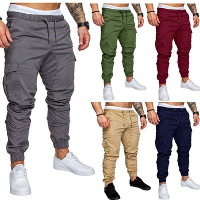 Herren Arbeitshose Cargo mit elastischem Bund, Mehrere Taschen & Jogger-Schnitt