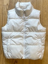 OLD NAVY GIRLS PUFF VEST, CREAM, SIZE 8