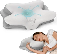 Cervical Neck Pillow - Cooling Pillow for Neck Pain Relief, Ergonomic Side Sleep