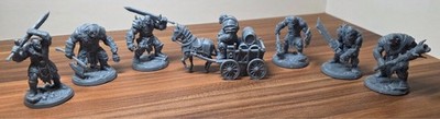 Tabletop Figuren - Trolle / Orks- ca. 50mm - für D & D, Sammler - unbemalt