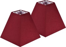2 Pack 4" 9"  8.3  inches Spider Small Burgundy Square Lampshade