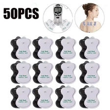 50pcs Massager & Electrode Snap On Replacement Pads For Pulse Tens Unit