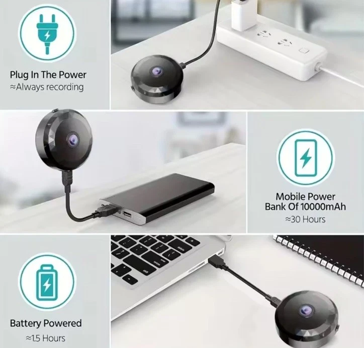 Camera Espion Mini Wifi Surveillance Micro Caché Intérieur Extérieur Distance - Photo 3/4