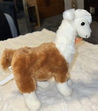 Adventure Planet Llama Alpaca Brown White 9 Tall Small Stuffed Animal Plush