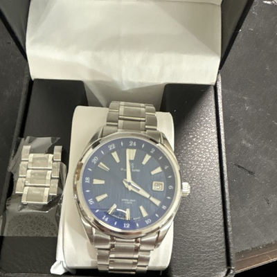 #ad Grand Seiko GMT Men’s Automatic GMT Date Watch Blue Dial SS Bracelet 40mm Box $450.00