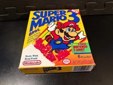 1990 Super Mario Bros 3 fruit snacks (tshirt giveaway) - Replacement novelty box