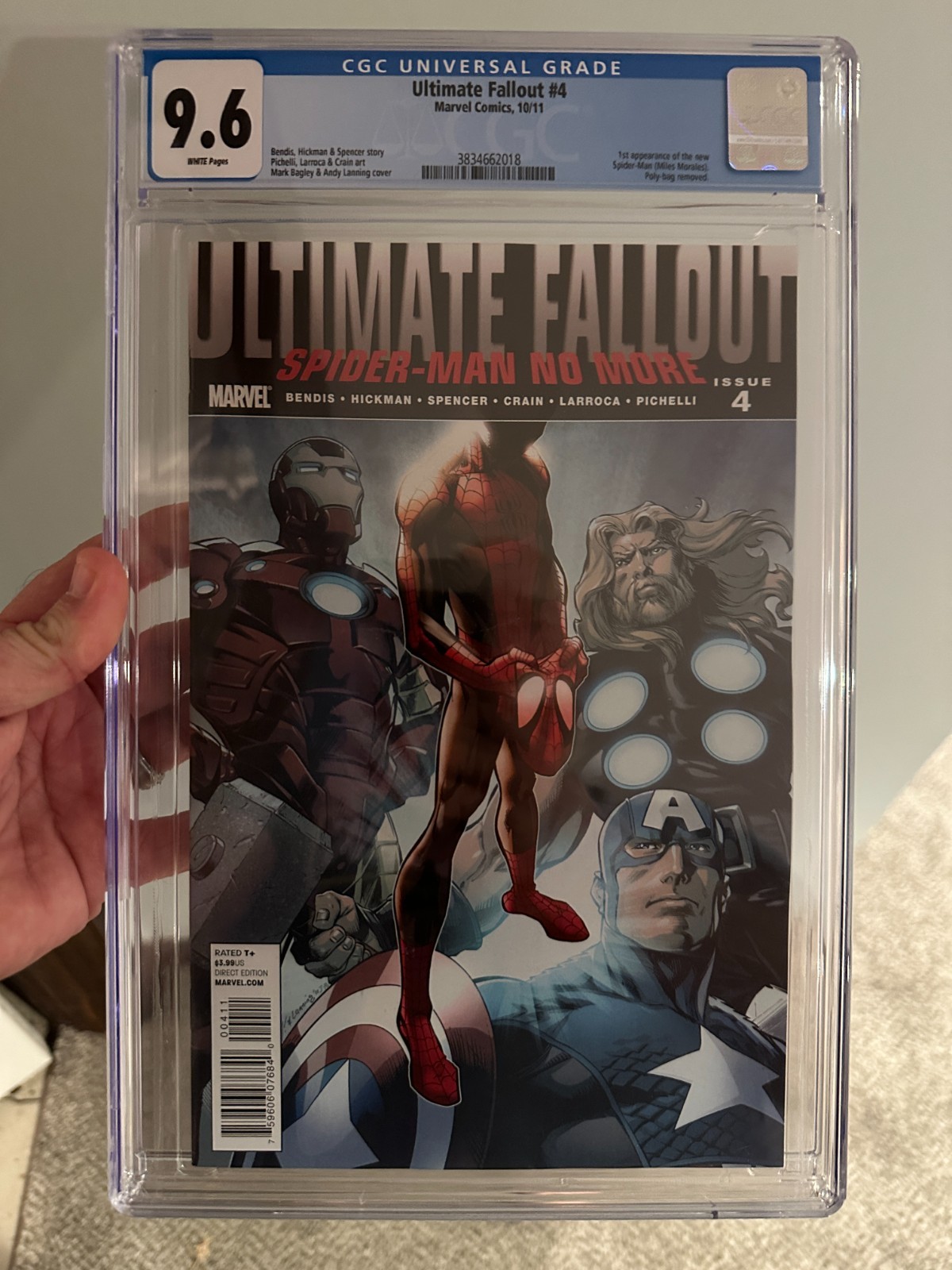 First Miles Morales! Ultimate Fallout #4 CGC 9.6 1st print