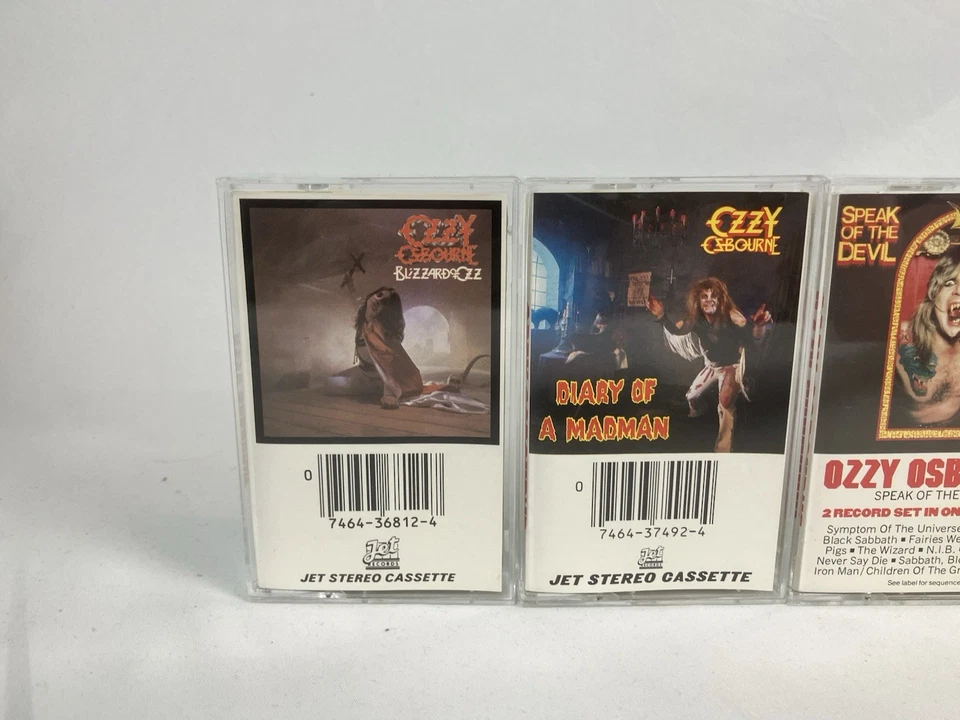 OZZY OSBOURNE Cassette Tape Lot x8 Blizzard Diary Devil Sin Tribute Wicked Tears - Image 3 of 4