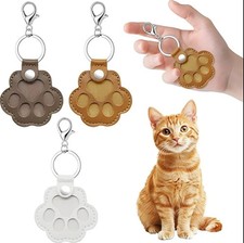 Pet Fur Keychain,Cute Leather Paw Keychains Pet Hair Keepsake Keyring Gifts-3pcs