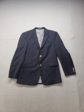 Tommy Hilfiger Men Blazer Jacket Navy Blue Pockets Single Breasted Office Wear