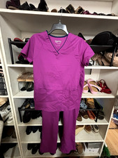 Happy Scrubs, Purple Top Bottom Scrub Set, Size S