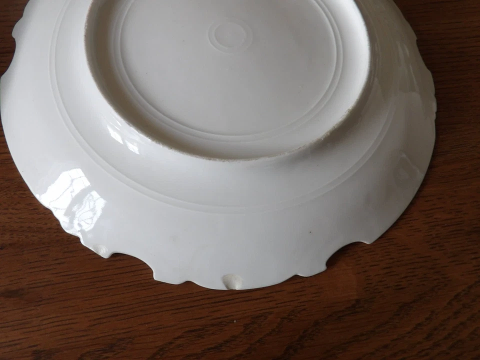 PAIRE D ASSIETTES ANCIENNES 1900 FEMME ESCRIME FLEURET - Photo 4/4