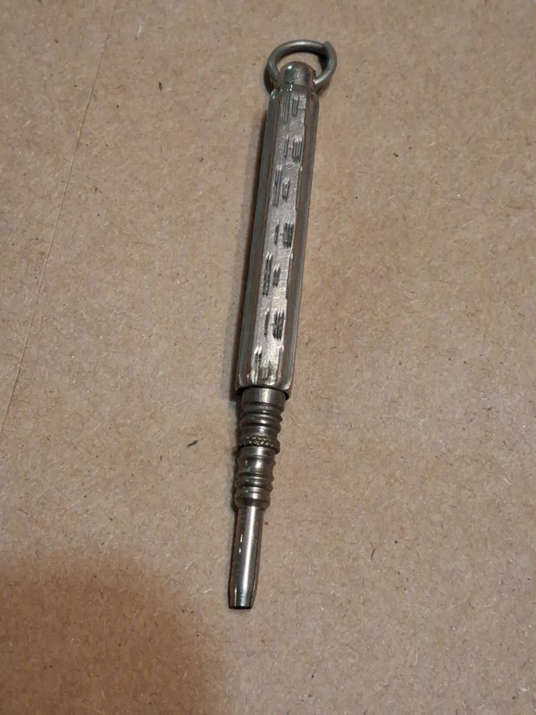 Antique 1910/30s Victorian Miniature Propelling Pencil Silver Color England Made