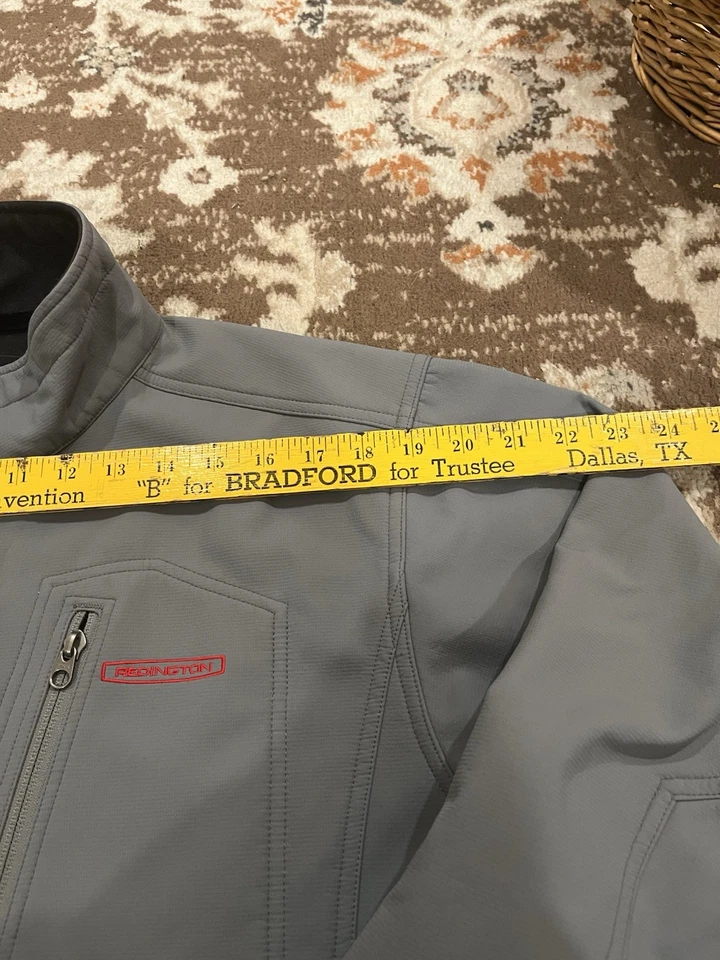 Chaqueta softshell Redington para hombre talla grande gris pesca al aire libre senderismo a prueba de viento Foto 3 de 4