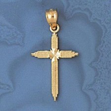 Cross Charm Pendant 14k Gold
