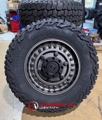 20x9.5 Black Rhino Armory Wheels 37'' Baja Boss AT Tires 8x6.5 Hummer H2 EV