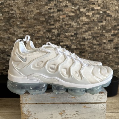 Nike Air Vapormax Plus Triple White Pure Platinum 924453-100 Men s US Size 9