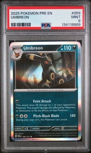 2025 POKEMON PRE EN-PRISMATIC EVOLUTIONS #059 UMBREON PSA 9