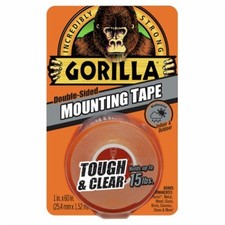 Gorilla Double Sided 1 in. W X 60 in. L Mounting Tape Clear Pack of 6 