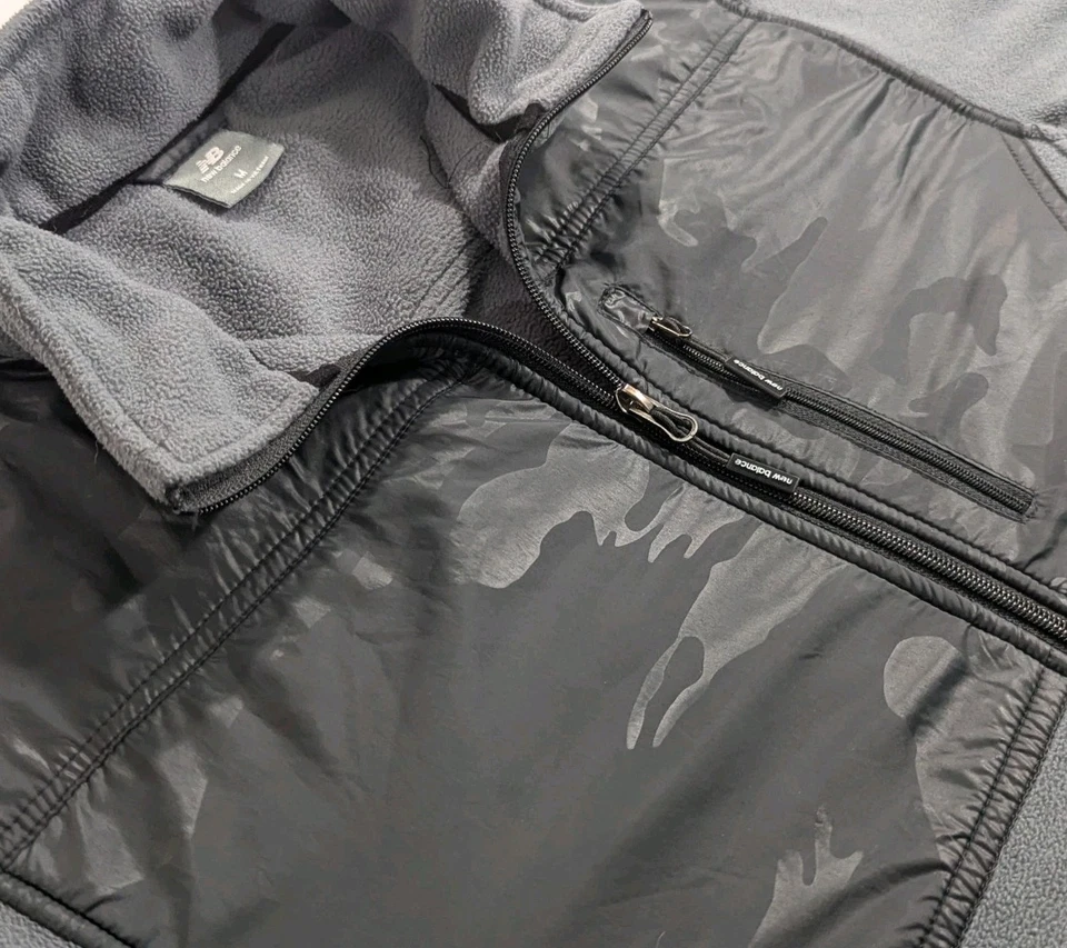 New Balance Mens Medium Full Zip Fleece Jacket RN 130893 - Image 3 of 4