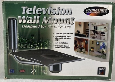 Primetime Vantage Point Black PTW13-B Television Wall Mount 13'' to 17'' TV's