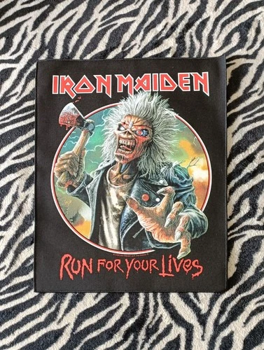 IRON MAIDEN -  RUN FOR YOUR LIVES - LARGE BACK PATCH OFFICIAL BAND MERCHANDISE
