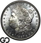 1887 Morgan Silver Dollar, Proof-Like, Choice Gem BU++ PL