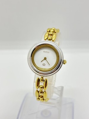 Exc+5] Gucci 1100-L Change Bezel Gold Wrist Vintage Watch Used